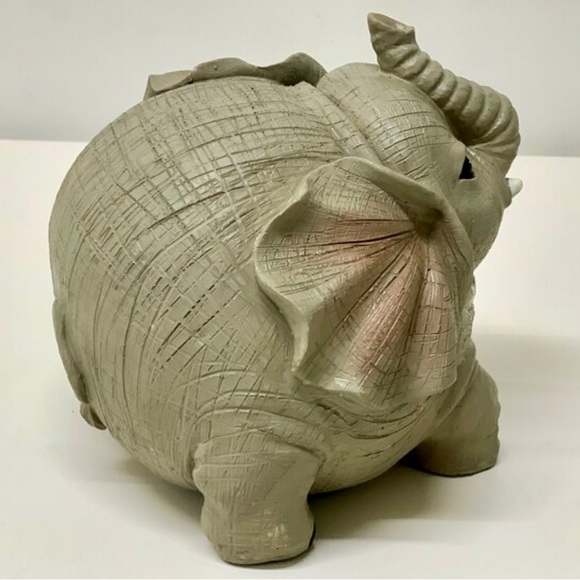 Vintage Round Fat Rotund Happy Frolicking Playful Baby Elephant Figurine - Picture 2 of 10